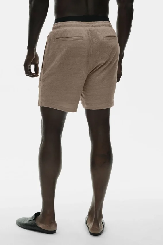 7" Keten Jersey Coastal Şort - Gravel
