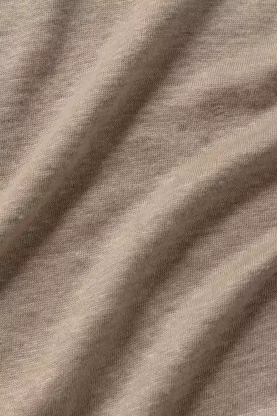 Keten Jersey Coastal Kısa Kollu Polo - Gravel