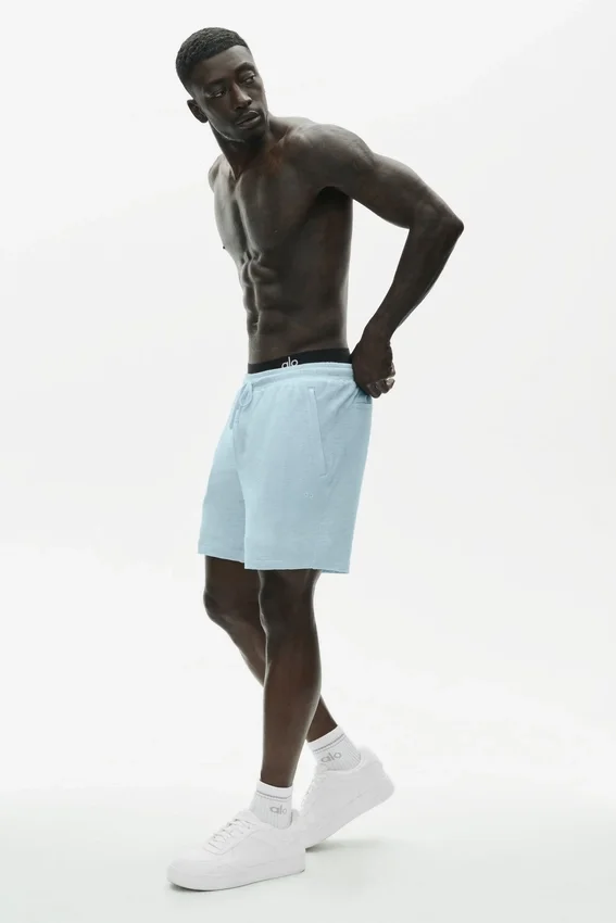 7" Keten Jersey Coastal Şort - Seaside Blue