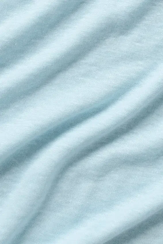 Keten Jersey Coastal Kısa Kollu Tişört - Seaside Blue