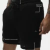 7" Keten Jersey Coastal Şort - Siyah