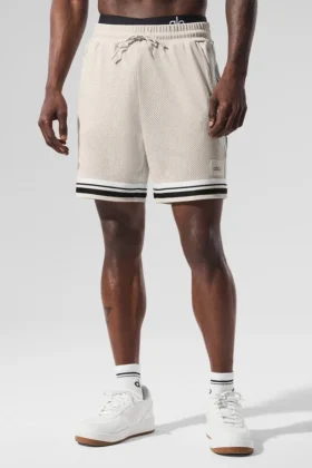 7" Key Mesh Basketbol Şortu - Kemik Rengi