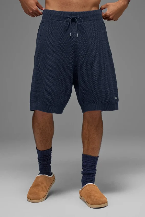 7" Sports Club Kazak Örgü Şort - Lacivert