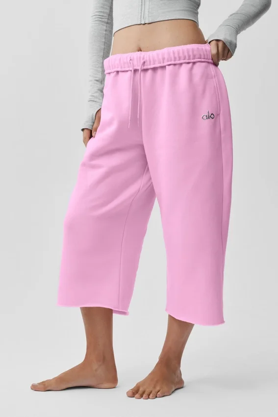 Accolade Cutoff Eşofman Altı - Şeker Kalpli Pembe