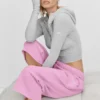 Accolade Cutoff Eşofman Altı - Şeker Kalpli Pembe