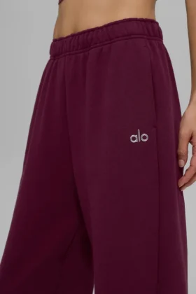Accolade Düz Paça Eşofman Altı – Bordo