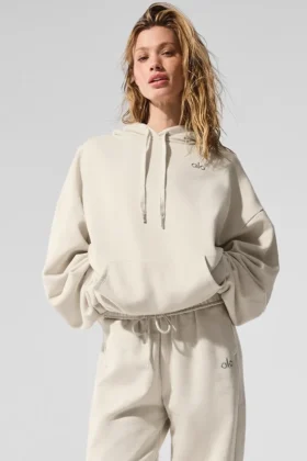 Accolade Kapüşonlu Sweatshirt - Kemik Rengi