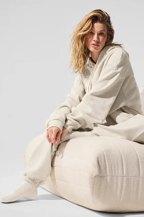 Accolade Kapüşonlu Sweatshirt - Kemik Rengi
