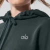 Accolade Kapüşonlu Sweatshirt - Kömür Yeşili