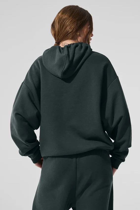 Accolade Kapüşonlu Sweatshirt - Kömür Yeşili