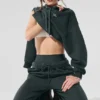 Accolade Kapüşonlu Sweatshirt - Kömür Yeşili