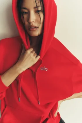 Accolade Kapüşonlu Sweatshirt - Parlak Kırmızı