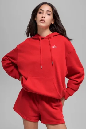 Accolade Kapüşonlu Sweatshirt – Parlak Kırmızı