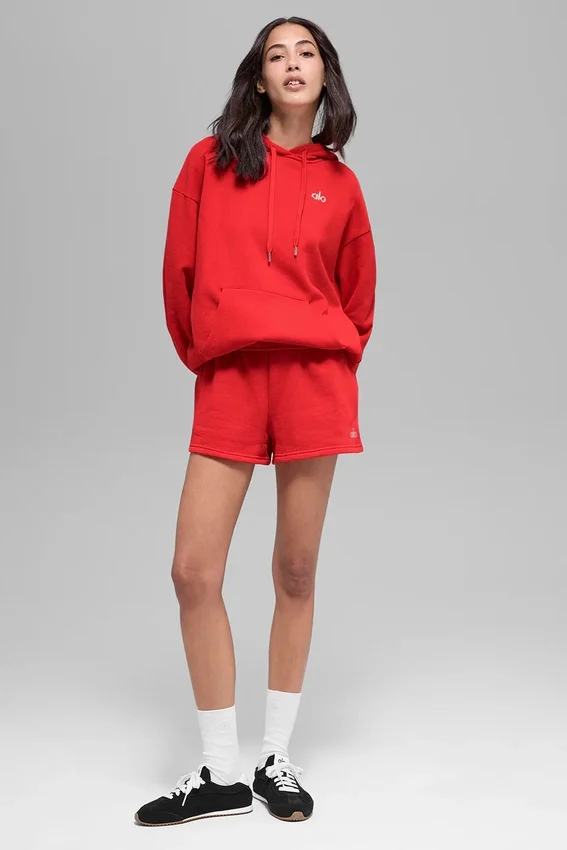 Accolade Kapüşonlu Sweatshirt - Parlak Kırmızı