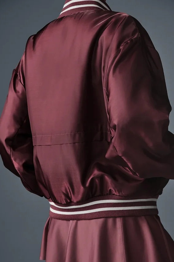 Afterglow Varsity Ceket - Bordo Trüf