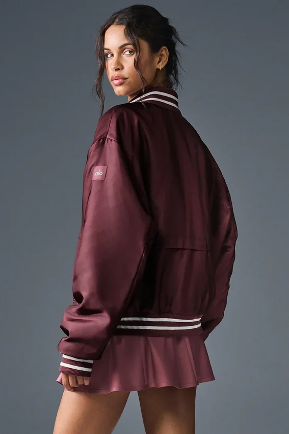 Afterglow Varsity Ceket - Bordo Trüf