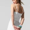 Airbrush Akıcı Elbise - Beyaz/Beyaz