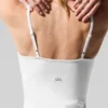 Airbrush Akıcı Elbise - Beyaz/Beyaz
