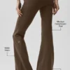Airbrush Alçak Bel Bootcut Tayt - Espresso