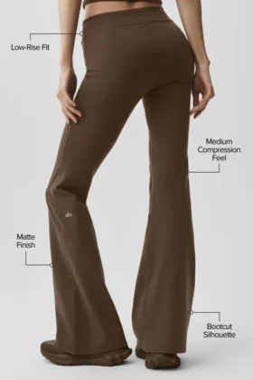 Airbrush Alçak Bel Bootcut Tayt – Espresso