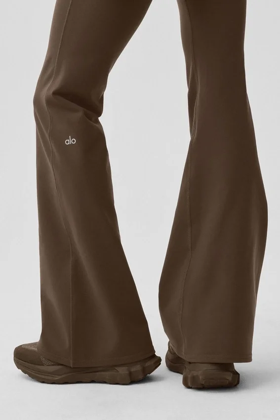 Airbrush Alçak Bel Bootcut Tayt - Espresso