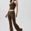 Airbrush Alçak Bel Bootcut Tayt - Espresso