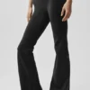 Airbrush Alçak Bel Bootcut Tayt - Siyah