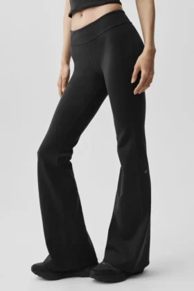 Airbrush Alçak Bel Bootcut Tayt - Siyah