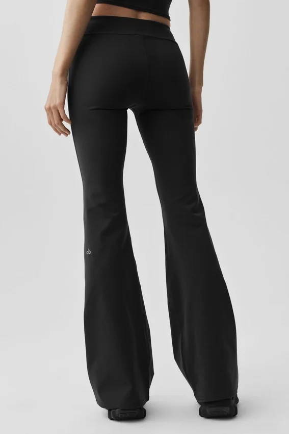 Airbrush Alçak Bel Bootcut Tayt - Siyah