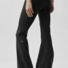 Airbrush Alçak Bel Bootcut Tayt - Siyah