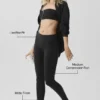 Airbrush Alçak Bel Legging - Siyah