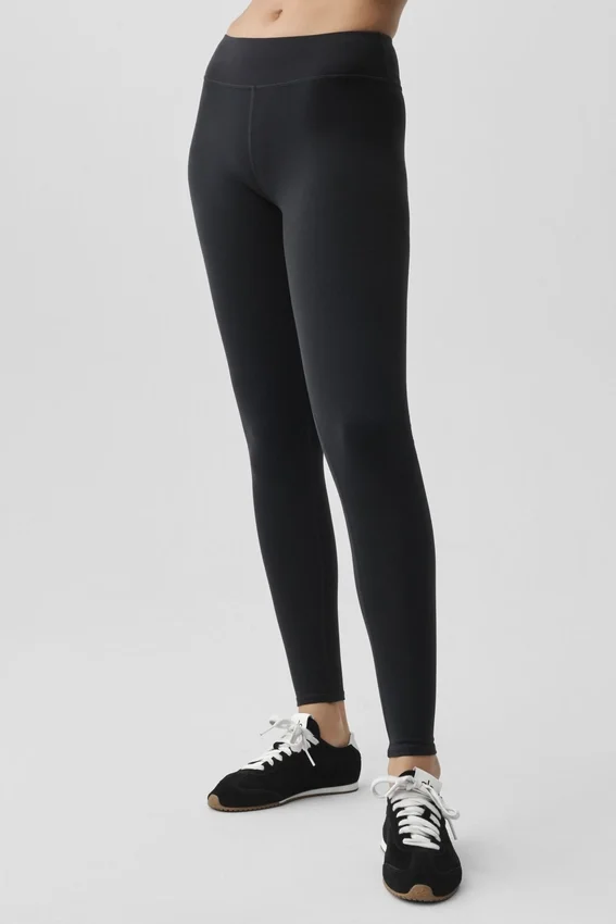 Airbrush Alçak Bel Legging - Siyah