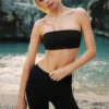 Airbrush Bandeau Sütyen - Siyah