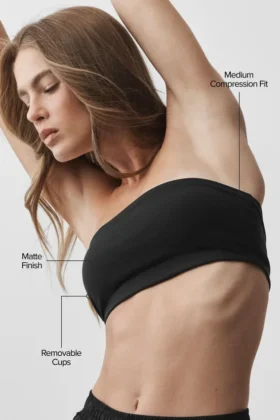 Airbrush Bandeau Sütyen – Siyah
