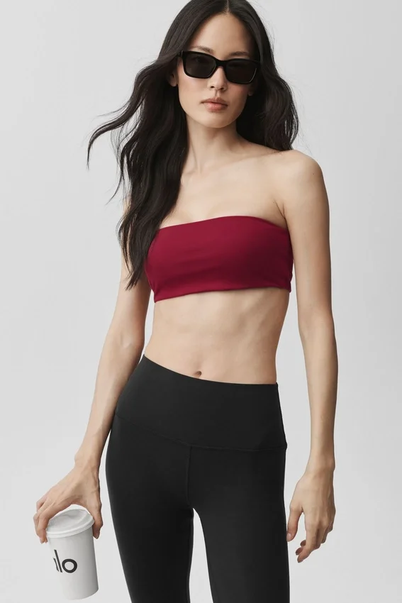 Airbrush Bandeau Sütyen - Summer Romance Red