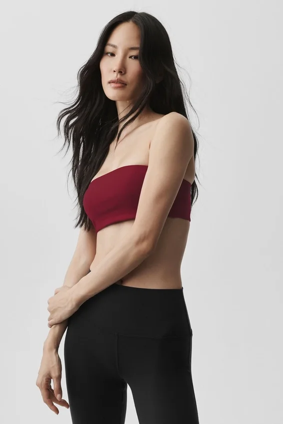 Airbrush Bandeau Sütyen - Summer Romance Red