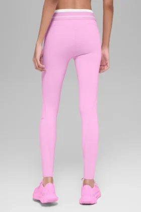 Airbrush High-Waist 7/8 Better Together Tayt – Şeker Kalpli Pembe/Beyaz