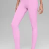 Airbrush High-Waist 7/8 Better Together Tayt - Şeker Kalpli Pembe/Beyaz