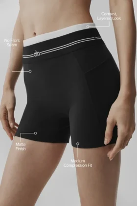 Airbrush High-Waist Better Together Şort – Siyah/Beyaz