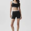 Airbrush High-Waist Better Together Şort - Siyah/Beyaz
