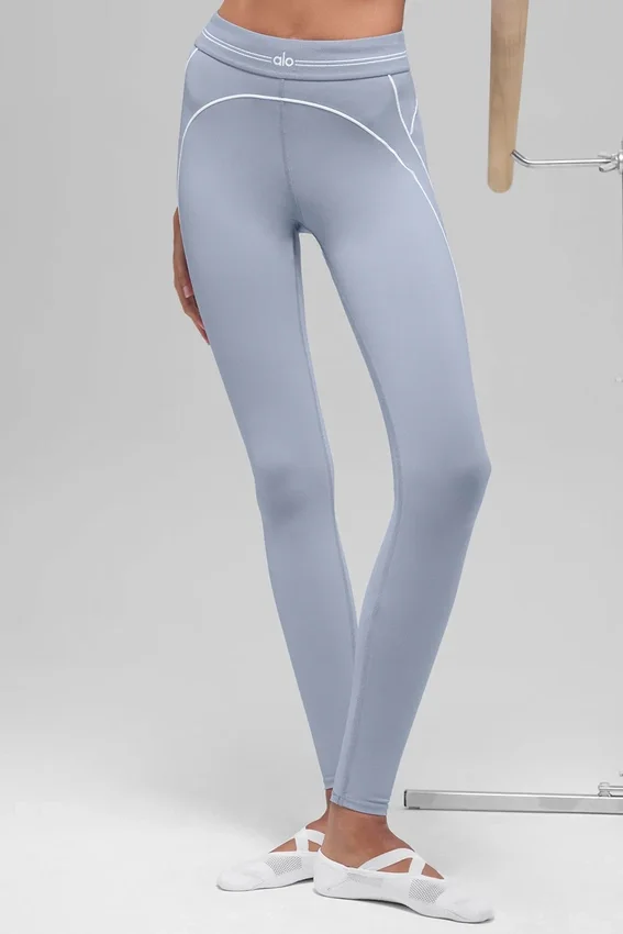 Airbrush High-Waist Heart Throb Tayt - Winter Frost/Beyaz