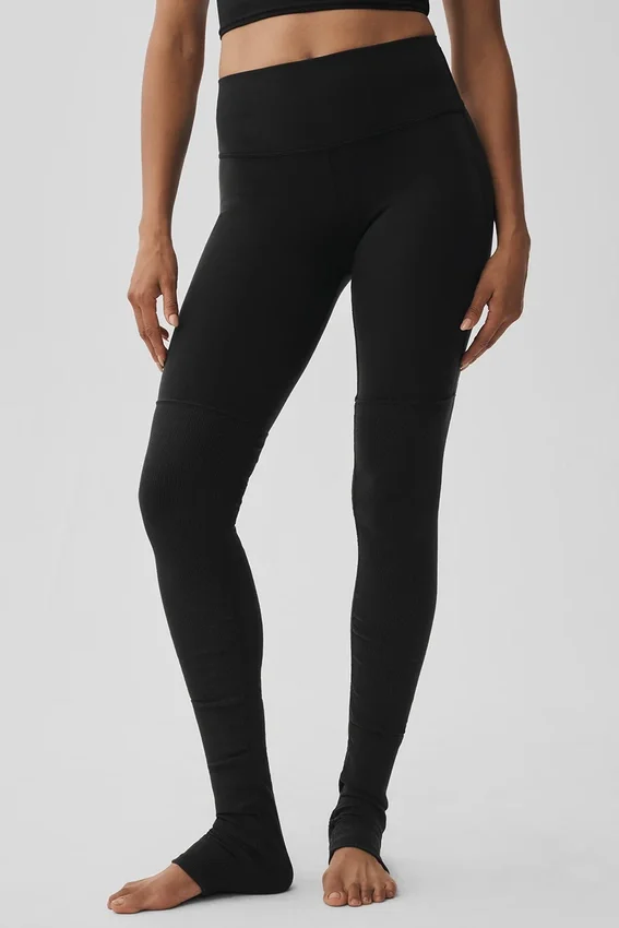 Airbrush High-Waist Highlight Goddess Legging - Siyah