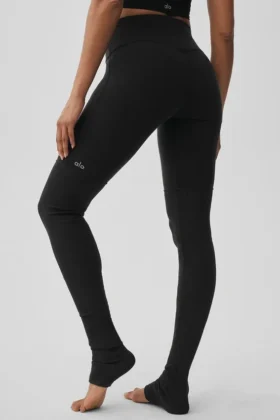 Airbrush High-Waist Highlight Goddess Legging – Siyah