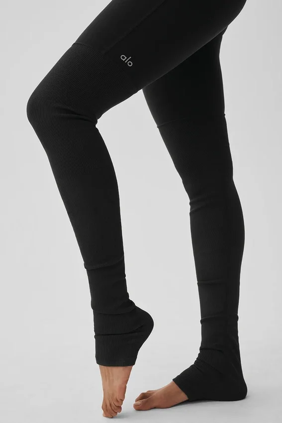 Airbrush High-Waist Highlight Goddess Legging - Siyah