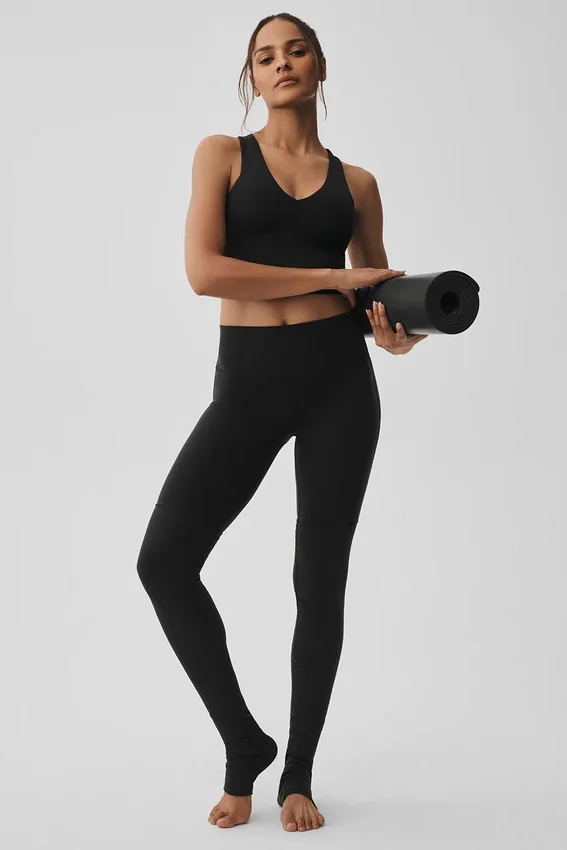 Airbrush High-Waist Highlight Goddess Legging - Siyah