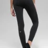 Airbrush High-Waist Race Pace 7/8 Tayt - Siyah/Beyaz
