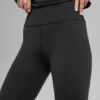 Airbrush Kışlık Sıcak High-Waist Nocturne Tayt - Siyah