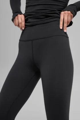 Airbrush Kışlık Sıcak High-Waist Nocturne Tayt – Siyah