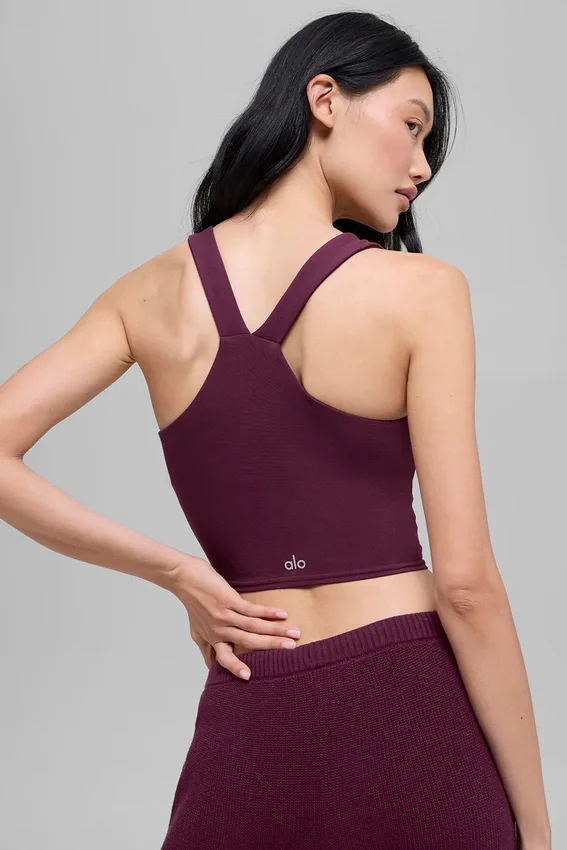 Airbrush Real Bra Tank - Bordo