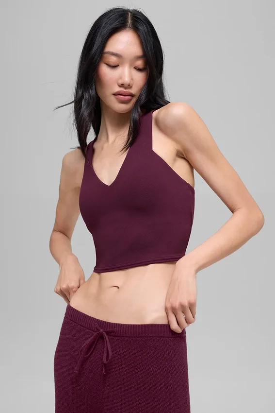 Airbrush Real Bra Tank - Bordo